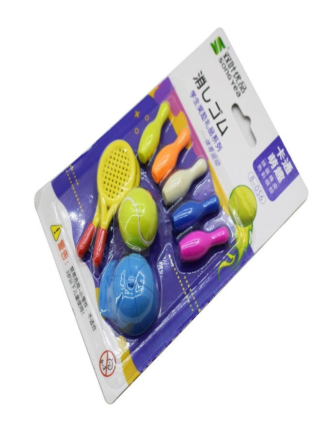 Asera Sports/Games Erasers for Birthday Return Gifts (Sports Erasers (Set of 6)) - Image 5